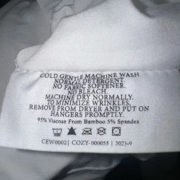 Cozy Earth Pajama Top Bamboo Notched Collar Lounge Button Front Wome Small - Picture 6 of 8